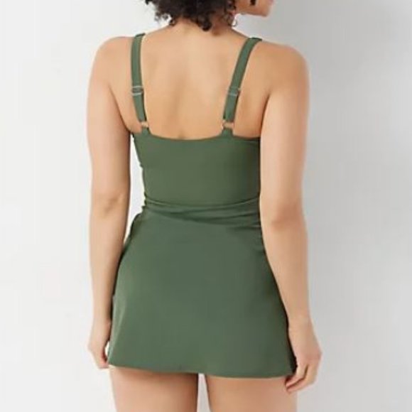 Denim & Co. Beach Wrap-Front Swim Dress - Picture 2 of 2